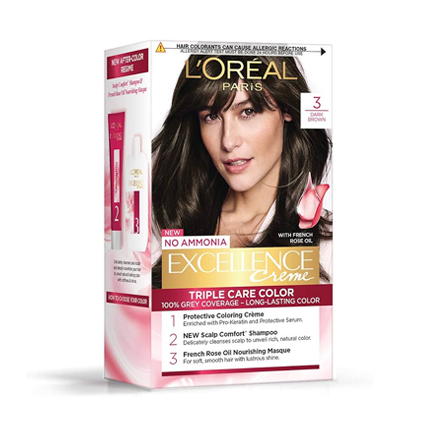 Loreal Paris Hair Colour Excellence Creme Dark Brown 3 